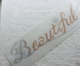 Hotfix Strass Schrift Beautiful 110405-12da