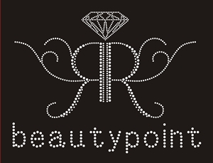 Strasslogo für das Kosmetikstudio Rosamillia Beautypoint