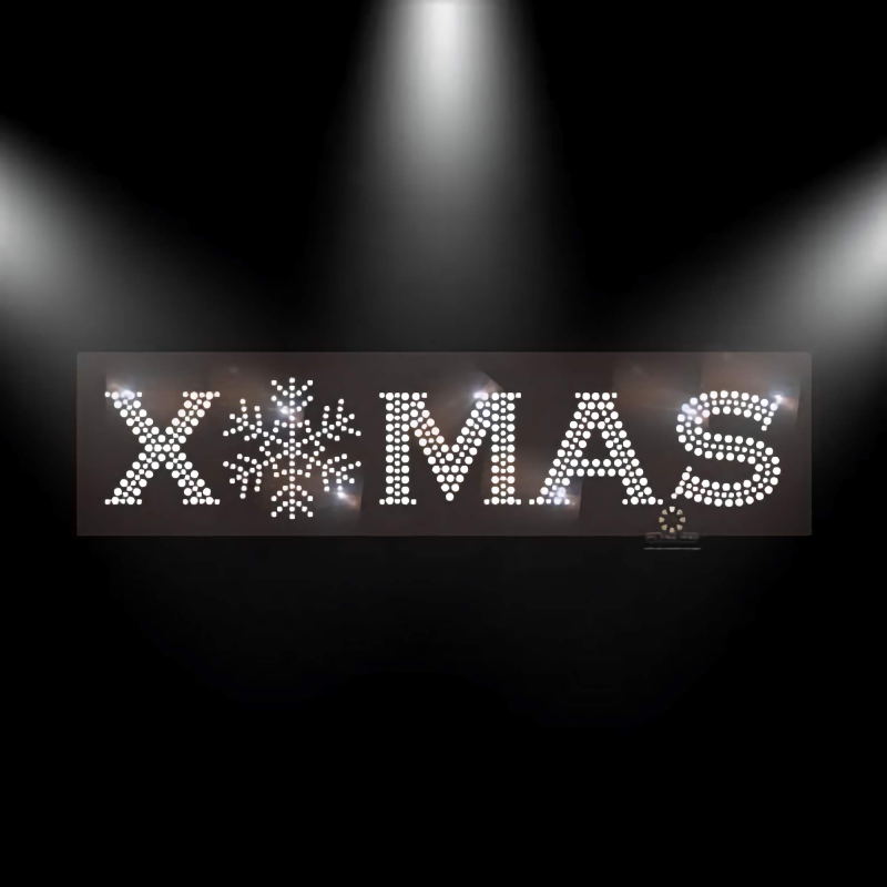 X-MAS Hotfix Strass Bügelbild 231109 Crystal