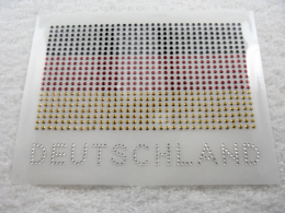 Strass Bügelbild - BDR EM 120614 Deutschland Fahne