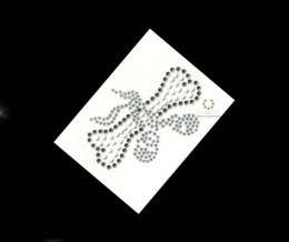 Hotix Strass Bügelbilder Applikation kl. Knochen mit Schleife 240516 Strass AB
