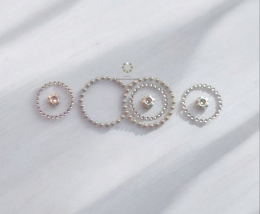 Strass Bügelbild Applikation Kreis Ornament Pearl Rosa Crystal 250221-6 zur Wahl