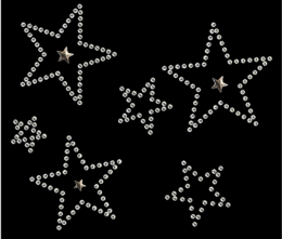 Hotfix Strass Bügelbild Sterne Sternenhimmel Chrystal 100828