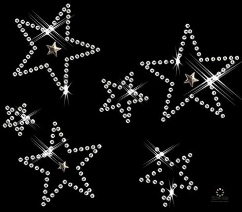 Hotfix Strass Bügelbild Sterne Sternenhimmel Chrystal 100828