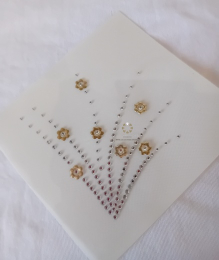 Hotfix Strass Bügelbild Poket Strass Motiv 250602 Gold Crystal oder Silber matt