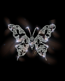 Strasssteine Schmetterling zum aufbügeln Applikation Strass Bügelbild Hotfix 250620