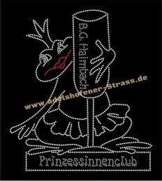 07. individuelle Anfertigung Strass Logo Prinzessinenclub