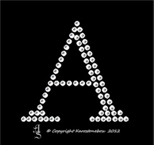 Strass Buchstaben Initialen Schriftart 1 Hotfix Bügelbild Applikation 110925 zur Wahl