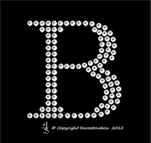 Strass Buchstaben Initialen Schriftart 1 Hotfix Bügelbild Applikation 110925 zur Wahl
