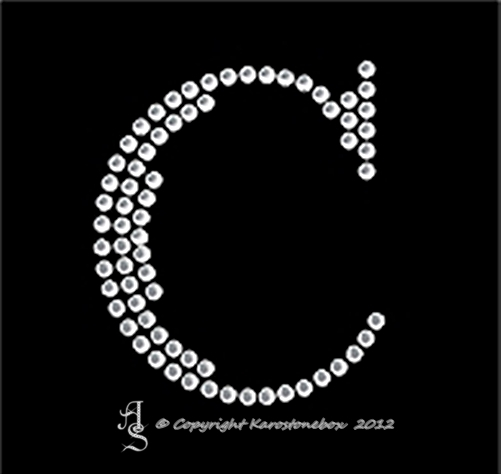 Strass Buchstaben Initialen Schriftart 1 Hotfix Bügelbild Applikation 110925 zur Wahl