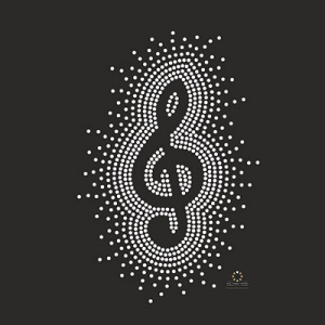 Strass Applikation Notenschlüssel negativ 251218