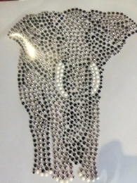 Hotfix Strass Bügelbild Tier Bügelmotiv Applikation Afrika Elefant 180709