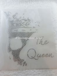 Hotfix Strass Bügelbild Applikation Skull Totenkopf The Queen 110515