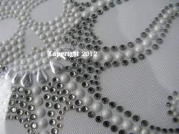 Hotfix Strass Bügelbild riesige Krake mit Totenkopf 120508