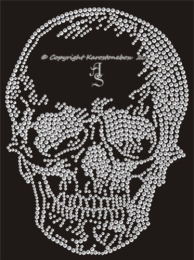 Strass Bügelbild großer Totenkopf Skull 120406