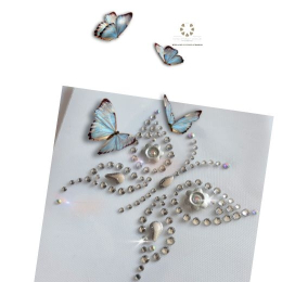 Hotfix Strass Bügelbilder Strass Applikationen zum Aufbügeln Motiv Schmetterling zur Wahl 230610