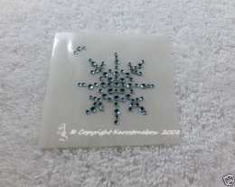 Strass Bügelbild Schneeflocke Light Aqua ca. 4,3 cm 080916-18sd