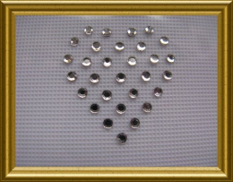 Hotfix Strass Bild 4 Miniherzen gefüllt 101017 Crystal