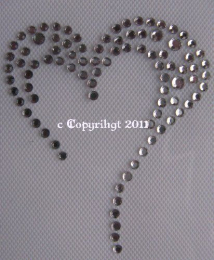 Hotfix Strass Bügelbilder Strass Applikationen süßes Herz 110816