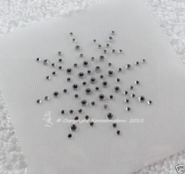 Strass Bügelbild Schneeflocke Kristallklar ca. 4,3 cm 080916-18sd