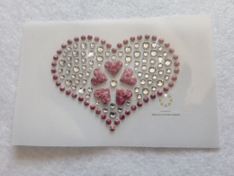 Herz Marble Strass Bügelbild Strassmotiv 230520