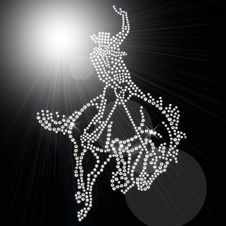 Strass Cowboy Rodeo Western – Hotfix Bügelbild 110223