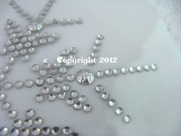 Hotfix Bügelbild Strass Schneeflocke Applikation Eiskristall Nr.3 121017