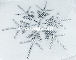 Hotfix Bügelbild Strass Schneeflocke Applikation Eiskristall Nr.3 121017