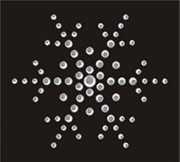 Hotfix Strass Applikation Strassbild Schneeflocke Eiskristall 100101