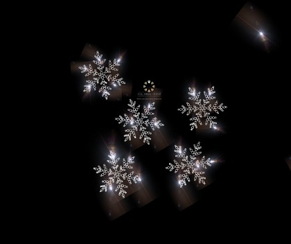 Hotfix Strass Bügelbild Schneeflocke Eiskristall – Strassmotiv 111007