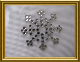 Strass Bügelbilder 2 Mini Eiskristalle Crystal 101031