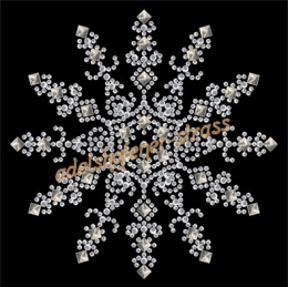 XL Schneeflocke Hotfix Strasssteine Bügelbild Applikation Eis Flocke Stern Crystal 130521-10sa[1]