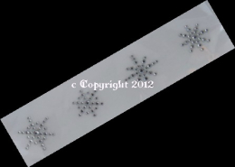 Hotfix Strass Bügelbild 4 sehr hübsche Schneeflocken Sterne 111209