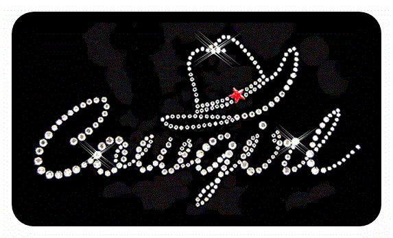 Strass Cowgirl Reiten Western – Hotfix Bügelbild 130503-06