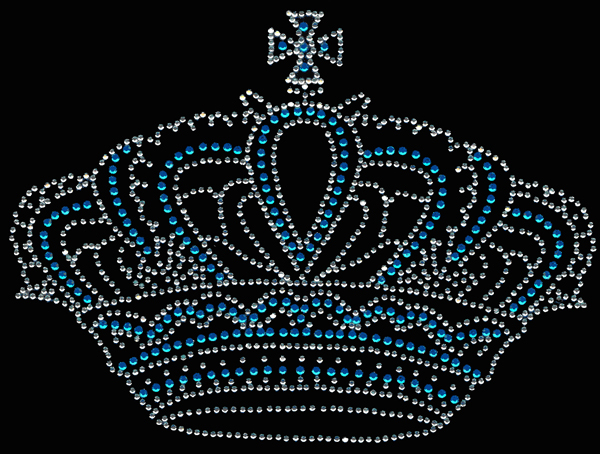 Hotfix Bügelbild riesige traumhafte Strass Krone 090618