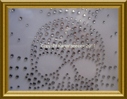 Strass Bügelbild Totenkopf mit Kreuz 110101 – großes Skull Motiv 22 x 18 cm