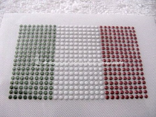Bügelbild Italien Fahne Wappen 120215 – kleines Flaggen Motiv