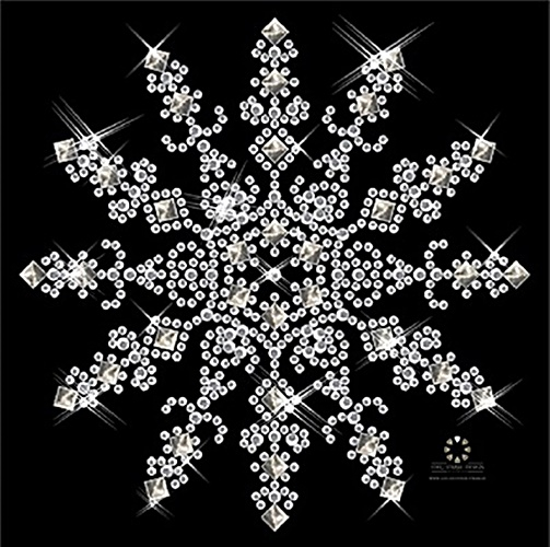 Strass Bügelbild Eiskristall außergewöhnlich mit Formen Crystal 130521