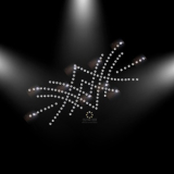 Hotfix Strass Bügelbild Applikation Motiv Ranke SS8 Crystal Strasssteinen 121231