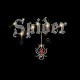 Spider Spinne Halloween Bügelbild mit Strass Applikation Schriftzug Spider“