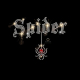 Spider Spinne Halloween Bügelbild mit Strass Applikation Schriftzug Spider“
