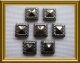 50 Nieten Pyramide 7mm Black Nickel