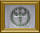 Strass Bügelbild Peace Zeichen 110419
