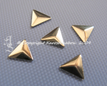 100 Hotfix Bügelnieten Nailheads Form Dreieck 6 mm Gold