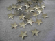 100 Metall Formen Bügelnieten Stern 8 mm Gold