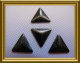 100 Hotfix Bügelnieten Nailheads Dreieck Schwarz Glitter 8mm