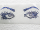 Bügelbild Metallstuds oder Strass Sexy Augen o. T. 110127