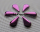 100 Melall Formen Tropfen Dark Purple Lila 6x3mm