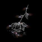 Hotfix Strass Bügelbild XXL Rose Crystal 110713