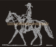 Bügelmotive Strass Pferd Western Cowboy 110905